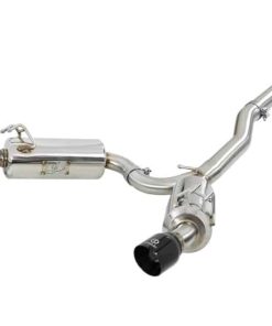 aFe Takeda 3in. to 2.5in. 304 SS C/B Exhaust 08-15 Mitsubishi Lancer EVO I4-2.0L (t) - Black Tips