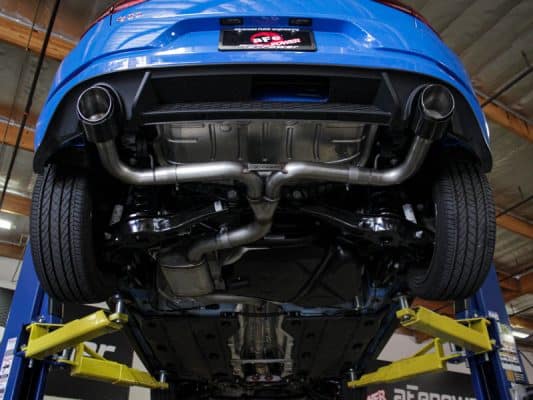 Alternative view of aFe MACHForce XP 3in-2.5in SS Exhaust Cat-Back 18-19 Volkswagen GTI (MK7.5) L4-2.0L (t) - Carbon