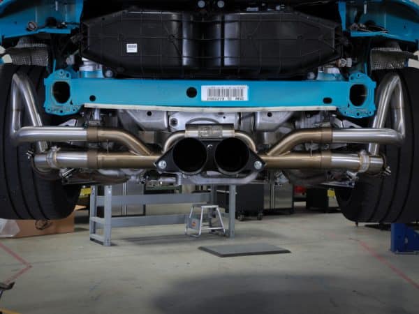 afe 14-16 Porsche 911 GT3 991.1 H6 3.8L MACH Force-Xp 304 SS Cat-Back Exhaust System w/ Black Tips - Image 4