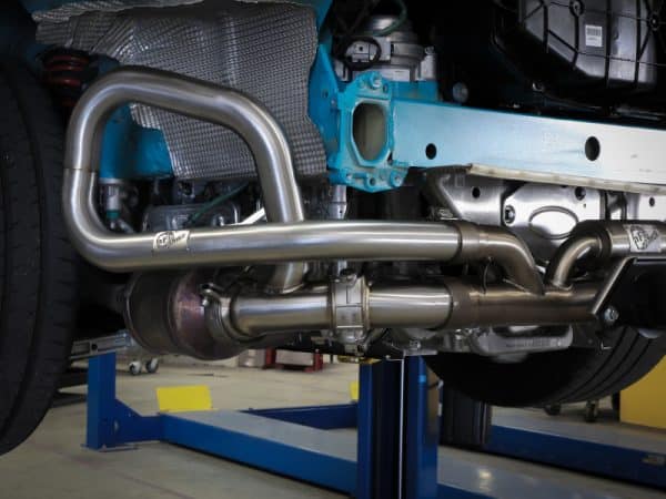 afe 14-16 Porsche 911 GT3 991.1 H6 3.8L MACH Force-Xp 304 SS Cat-Back Exhaust System w/ Black Tips - Image 2