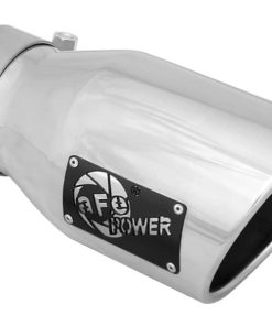 aFe MACH Force-Xp 3in Inlet x 4-1/2in Outlet x 9in Length 304 Stainless Steel Exhaust Tip
