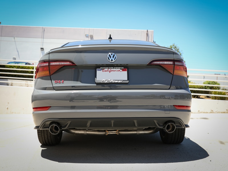 afe 19-21 VW Jetta GLI (MKVII) L4-2.0L (t) MACH Force-Xp 304 SS Cat-Back Exhaust System Carbon Tips - Image 4