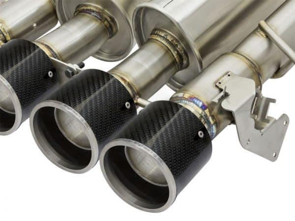 aFe MACHForce XP 3in -2 1/2in Axle Back SS Exhaust w/Carbon Fiber Tips 14-17 Chevy Corvette V8 6.2L - Image 7
