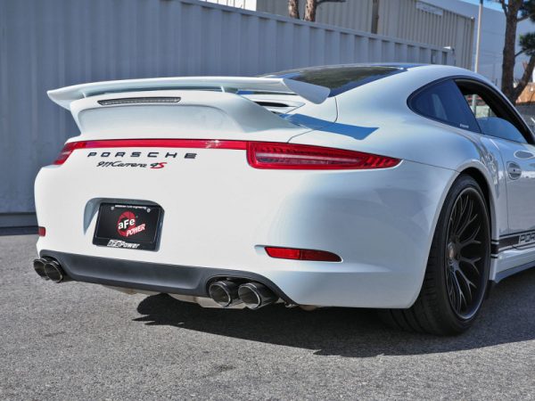 aFe MACHForce XP 12-16 Porsche 911 Carrera H6-3.8L SS-304 Cat-Back Exhaust w/Carbon Fiber Tips - Image 3
