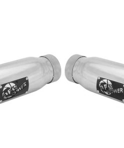 aFe MACHForce-XP 304 Stainless Steel Polished Exhaust Tip 3.5in x 4.5in Out x 12in L Clamp-On