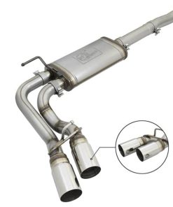 aFe Power Rebel Series 3in SS Cat-Back Exhaust w/ Polished Tips 2005-2015 Toyota Tacoma V6-4.0L