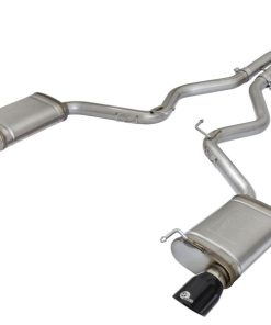 aFe MACHForce XP Exhausts Cat-Back SS-304 EXH w/ Black Tips 15-16 Ford Mustang EcoBoost 2.3L (t)
