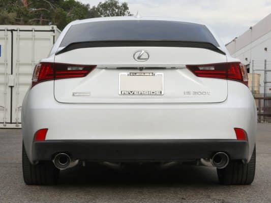 Alternative view of aFe POWER Takeda 16-17 Lexus IS200t L4-2.0L (t) 2.5in-3in 304 SS CB Exhaust w/Polish Tip