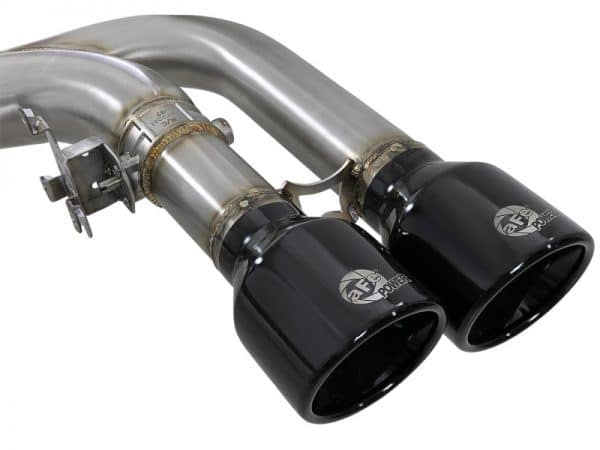 aFe MACH Force-Xp 3.5in. 304 SS C/B Exhaust w/o Muffler 15-18 BMW X5 M V8-4.4L (tt) - Black Tip - Image 3