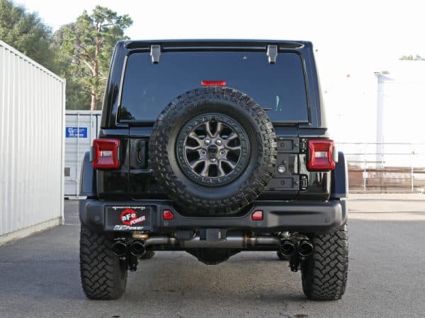 aFe Vulcan Series 2.5in 304SS Cat-Back Exhaust 2021+ Jeep Wrangler 392 6.4L w/ Black Tips - Image 3