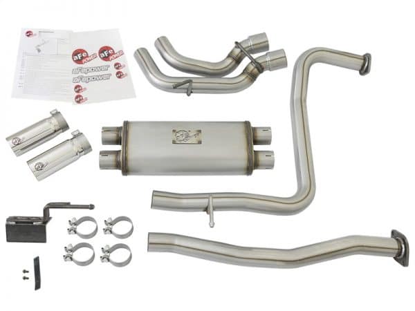 aFe POWER Rebel Series 2-1/2in 409 SS Cat Back Exhaust w/ Polished Tips 16-17 Nissan Titan V8 5.6L - Image 6