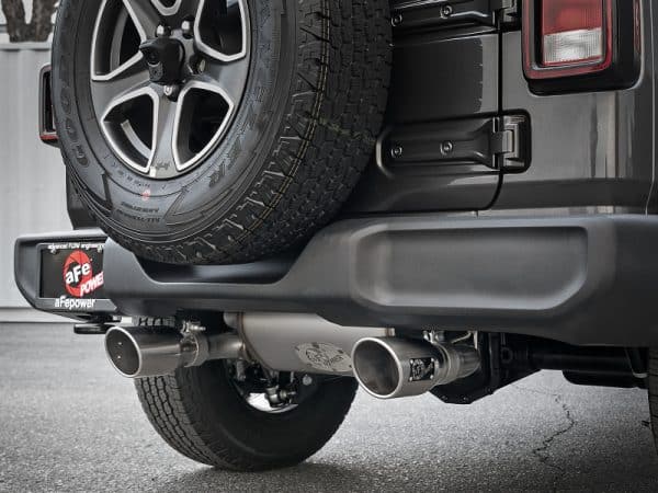 aFe Rebel Series 2.5in 409 SS Cat-Back Exhaust w/ Polished Tips 18-19 Jeep Wrangler (JL) V6 3.6L - Image 2