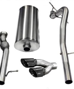 Corsa 11-14 GMC Yukon 6.2L V8 3in Cat-Back Single Side w Twin 4in Black Pro-Series Tips