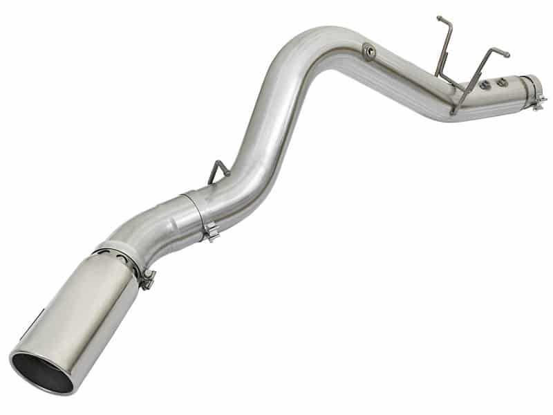 aFe ATLAS 5in DPF-Back Aluminized Steel Exhaust System w/Polished Tips 2017 GM Duramax 6.6L (td) L5P - Image 6