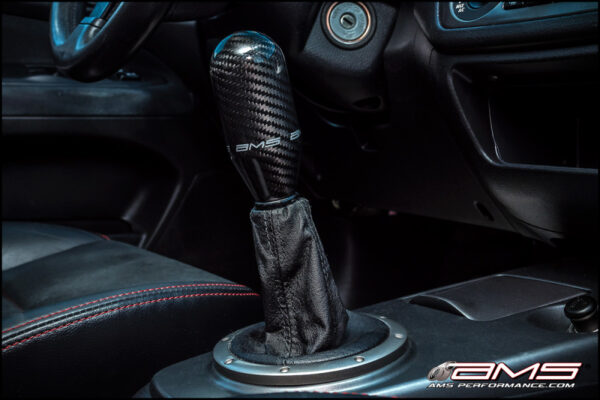 Alternative view of AMS Performance 01-07 Mitsubishi EVO VII/VIII/IX/X 5 Speed Carbon Fiber Shift Knob w/Logo
