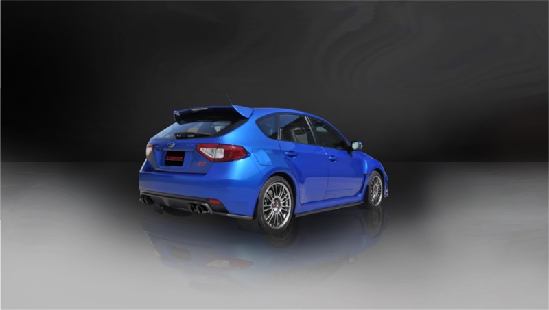 Corsa 08-13 Subaru Impreza Hatchback STI 2.5L Turbo Manual Black Sport Cat-Back Exhaust - Image 4