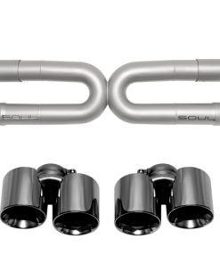 SOUL 17-19 Porsche 991.2 Carrera (non-PSE) Perf. Exhaust w/o Drone Tubes - Base - Black ChromeTips