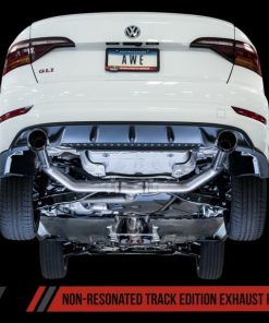 Alternative view of AWE Tuning 18-21 Volkswagen Jetta GLI Mk7 Track Edition Exhaust - Diamond Black Tips (Fits OEM DP)