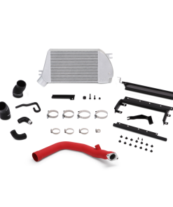 Alternative view of Mishimoto 2015 Subaru WRX Top-Mount Intercooler Kit - Powder Coated Silver & Wrinkle Red Pipes
