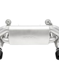 SOUL 2020+ Porsche 718 GT4 / Spyder / GTS 4.0L Valved Exhaust - Ceramic Blk Strght Cut Tips - No VC