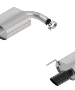 Alternative view of Borla Atak S Rear Section 15-17 Ford Mustang GT 5.0L V8 MT/AT 2.5in pipe 4in tip (Black Chrome)