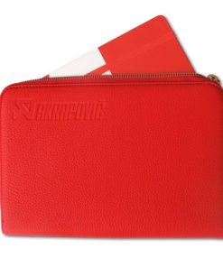 Akrapovic Leather Zip Notebook (M) red