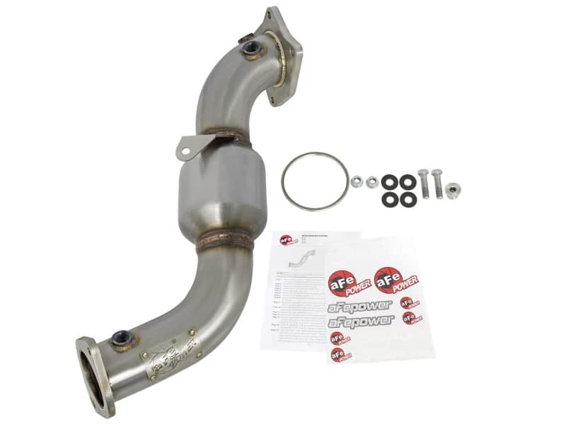 aFe Twisted Steel Down-Pipe Catted 13-16 Cadillac ATS L4-2.0L (t) - Image 6