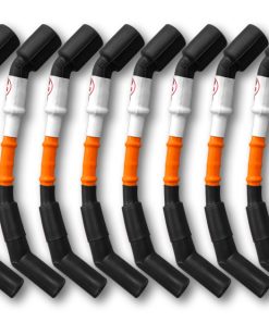 Kooks 10mm Spark Plug Wires - Orange w/Black Boots (8 pc. Set)