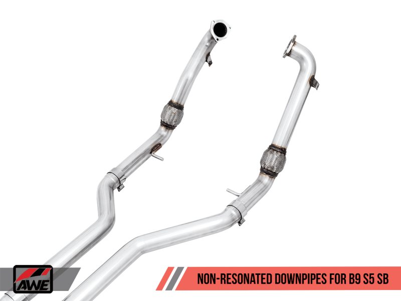 AWE Tuning Audi B9 S5 Sportback SwitchPath Exhaust - Non-Resonated (Black 90mm Tips) - Image 4