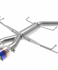 aFe Takeda 2.5in 304SS Axle-Back Exhaust System 17-19 Honda Civic Type R L4-2.0L (t) - BL Flame Tip