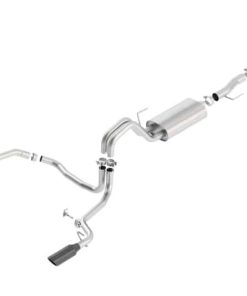 Alternative view of Borla 15-17 Ford F-150 2.7L/ 3.5L EcoBoost/ 5.0L V8 Rear Exit S-Type Catback Exhaust Black Chrome