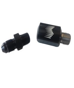 Alternative view of Snow Performance 1/8in. NPT Female to 4AN Male Low Profile Water Nozzle Holder 4AN Elbow