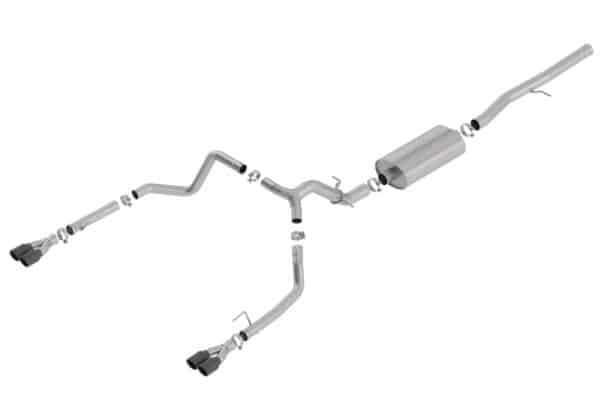 Alternative view of Borla 19 Chevrolet Silverado/GMC Sierra 1500 6.2L SS Touring Catback Exhaust - Black Chrome Tips