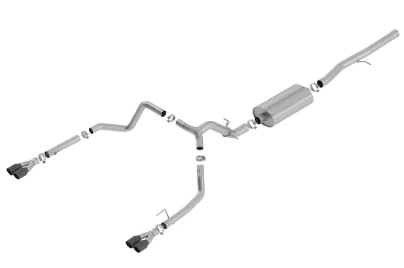 Borla 19 Chevrolet Silverado/GMC Sierra 1500 6.2L SS Touring Catback Exhaust - Black Chrome Tips - Image 2