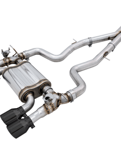 Alternative view of AWE Tuning BMW F8X M3/M4 Track Edition Catback Exhaust - Diamond Black Tips