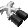 SOUL 13-16 Porsche 987.2 / 981 Cayman / Boxster X-Pipe w/ Tips - Straight Cut Satin Black Tips