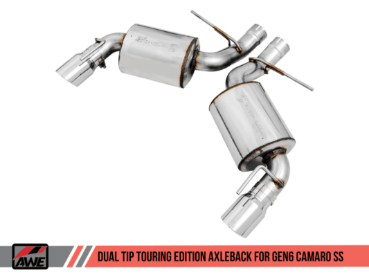 Alternative view of AWE Tuning 16-18 Chevrolet Camaro SS Axle-back Exhaust - Touring Edition (Chrome Silver Tips)
