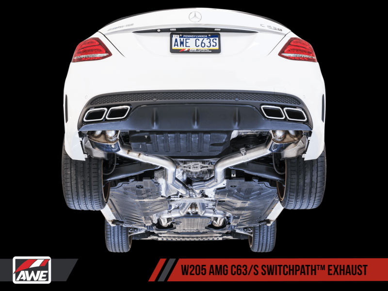 AWE Tuning Mercedes-Benz W205 AMG C63/S Sedan SwitchPath Exhaust System - for Non-DPE Cars - Image 4