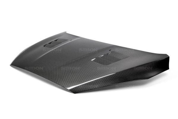 Alternative view of Seibon 15-16 Ford Focus TS-Style Gloss Finish Carbon Fiber Hood