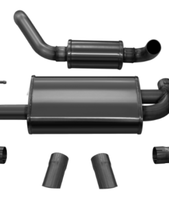 Corsa 18+ Jeep Wrangler JL 2.5in Dual Rear Turn Down Exit Black Touring Axle-Back Exhaust
