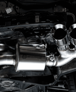 Alternative view of AWE Tuning 2020 Chevrolet Corvette (C8) Touring Edition Exhaust - Quad Chrome Silver Tips