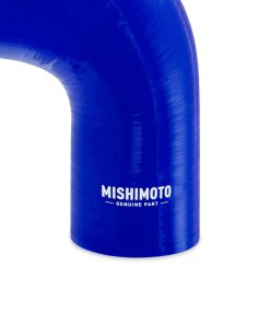 Alternative view of Mishimoto Silicone Reducer Coupler 90 Degree 2.25in to 3in - Blue