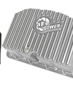 aFe Street Series Engine Oil Pan Raw w/ Machined Fins; 11-17 Ford Powerstroke V8-6.7L (td)