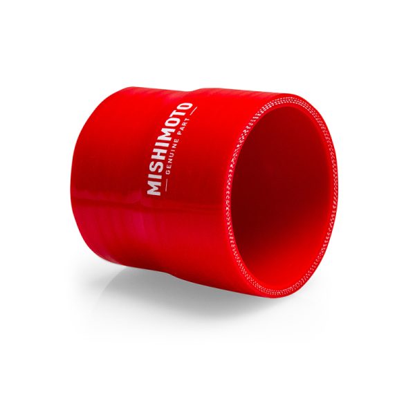 Alternative view of Mishimoto 2.75in. to 3in. Silicone Transition Coupler - Red