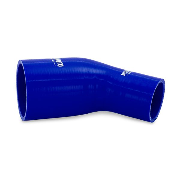 Alternative view of Mishimoto Silicone Reducer Coupler 45 Degree 2in to 3in - Blue
