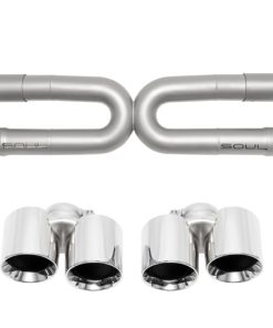 SOUL 17-19 Porsche 991.2 Carrera (non-PSE) Perf. Exhaust w/o Drone Tubes - Base - Pol. Chrome Tips