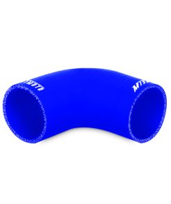 Alternative view of Mishimoto 3in Blue 90 Degree Coupler