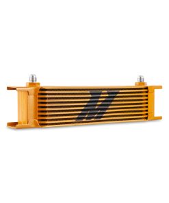 Alternative view of Mishimoto Universal -6AN 10 Row Oil Cooler - Gold