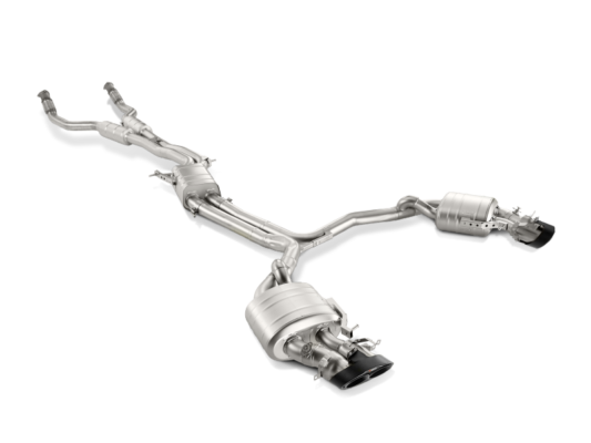 Alternative view of Akrapovic 14-17 Audi RS6 Avant (C7) Evolution Line Cat Back (Titanium) w/ Carbon Tips