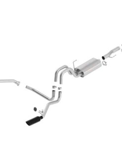 Borla 11-14 Ford F-150 5.0L Stainless Steel S-Type Catback Exhaust - 4in Tips Single Split Rear Exit